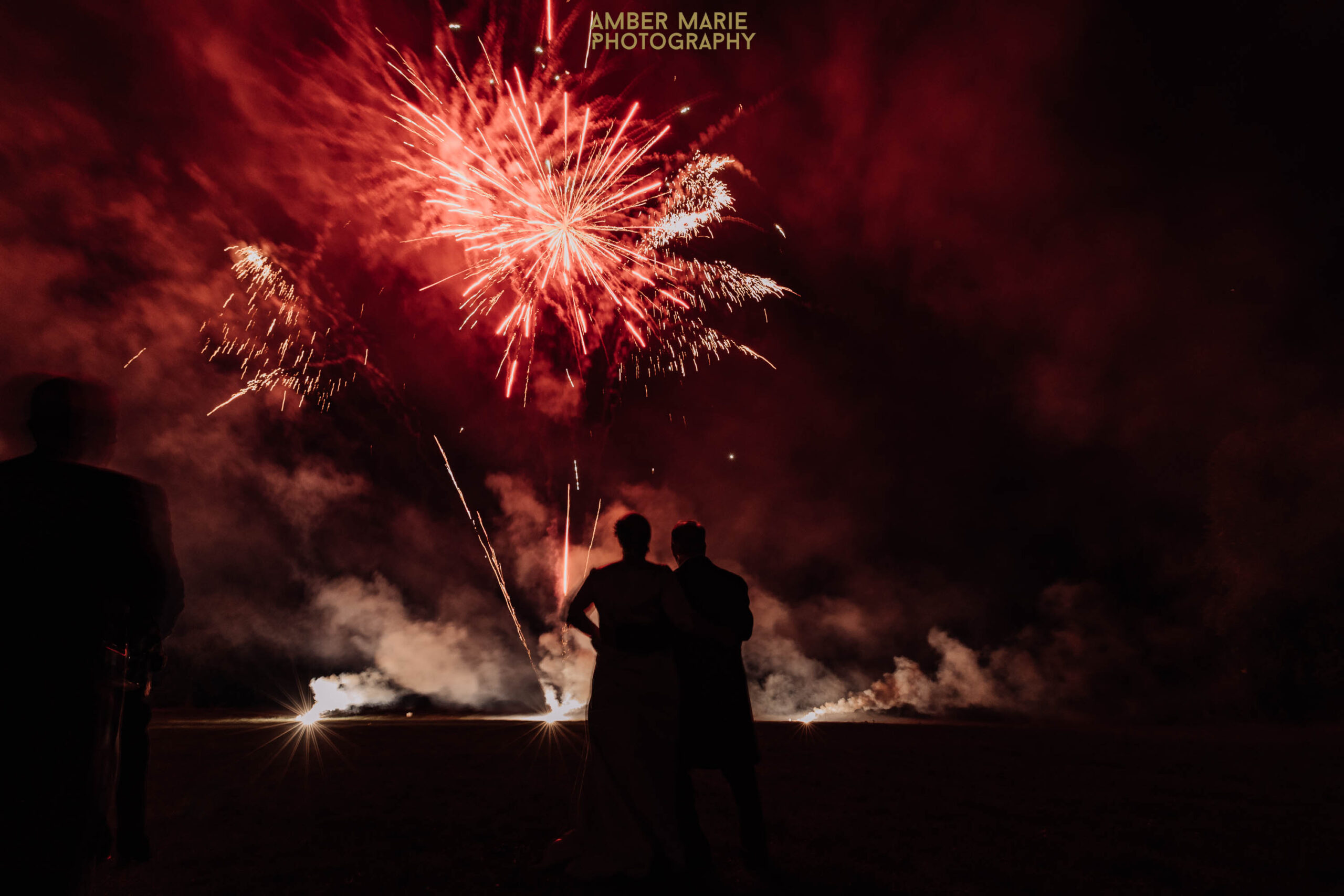 Firework display at Stow-on-the-wold wedding